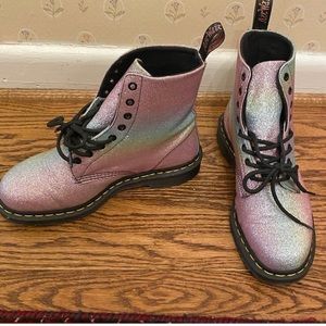 Dr Marten Rainbow glitter boots